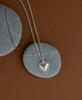 Mini Heart Ray Necklace | Sterling Silver