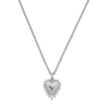 Mini Heart Ray Necklace | Sterling Silver