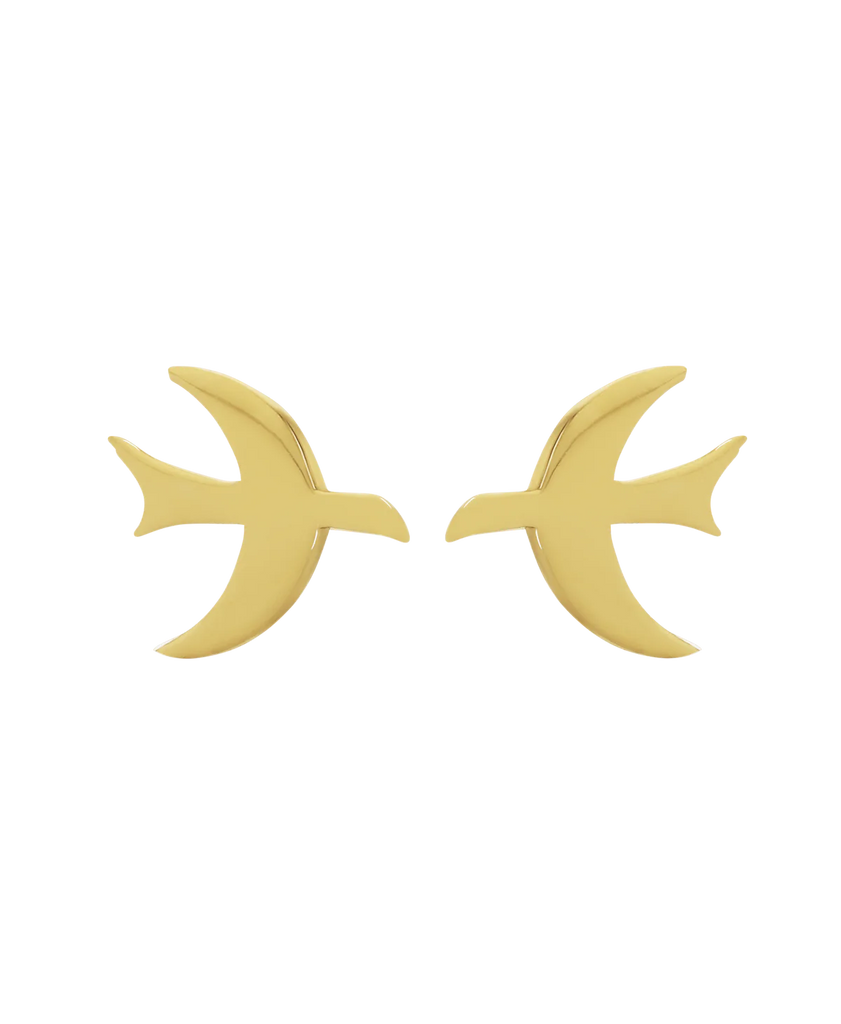 Moonbird Stud | 22K Gold Plated