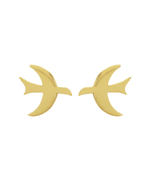 Moonbird Stud | 22K Gold Plated