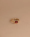 Naia Ring | 22k Gold Vermeil with Rhodolite Garnet