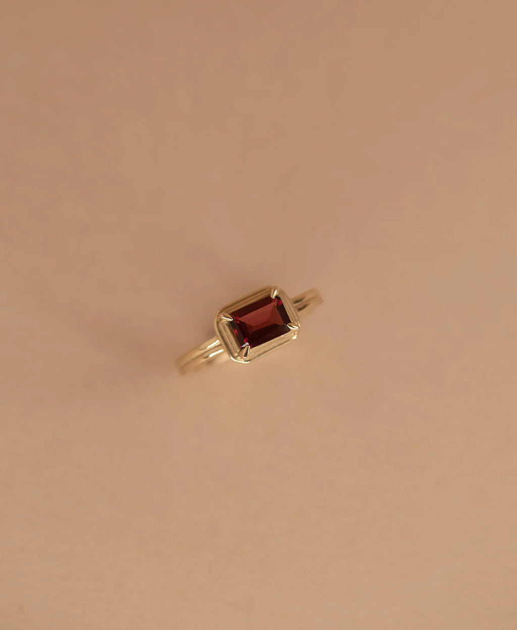 Naia Ring | 22k Gold Vermeil with Rhodolite Garnet