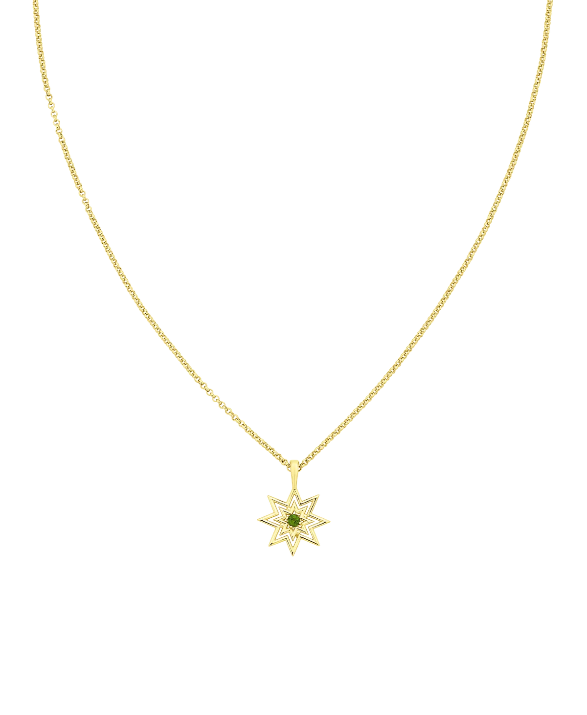Nora Necklace | 22k Gold Vermeil | Chrome Diopside