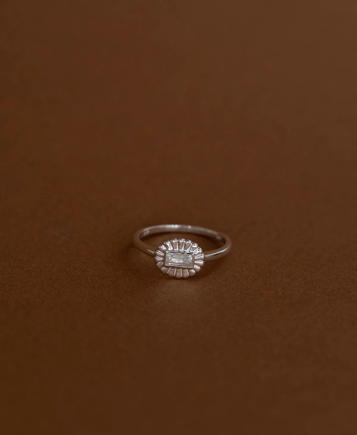 Odette Ring | Sterling Silver with Baguette White Topaz