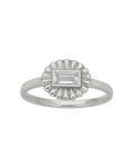 Odette Ring | Sterling Silver with Baguette White Topaz