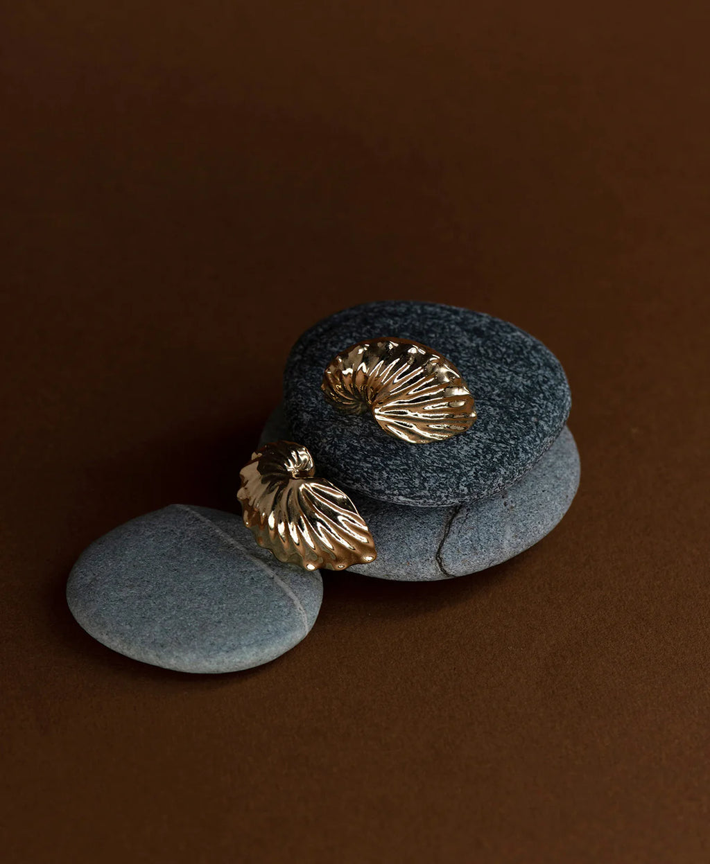 Paper Nautilus Earrings | 22k Gold Vermeil