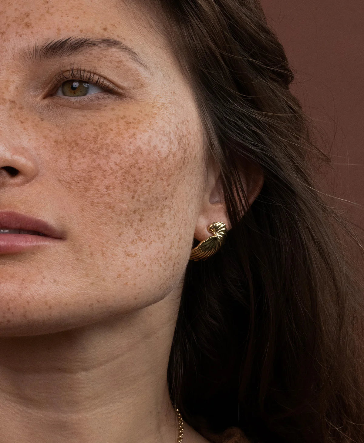 Paper Nautilus Earrings | 22k Gold Vermeil