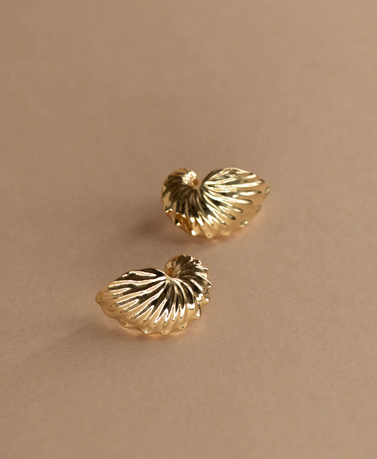 Paper Nautilus Earrings | 22k Gold Vermeil