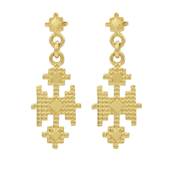 Pisac Earrings | 22k Gold Plate