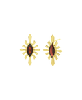 Sister Stud | 22k Gold Vermeil | Rhodolite Garnet