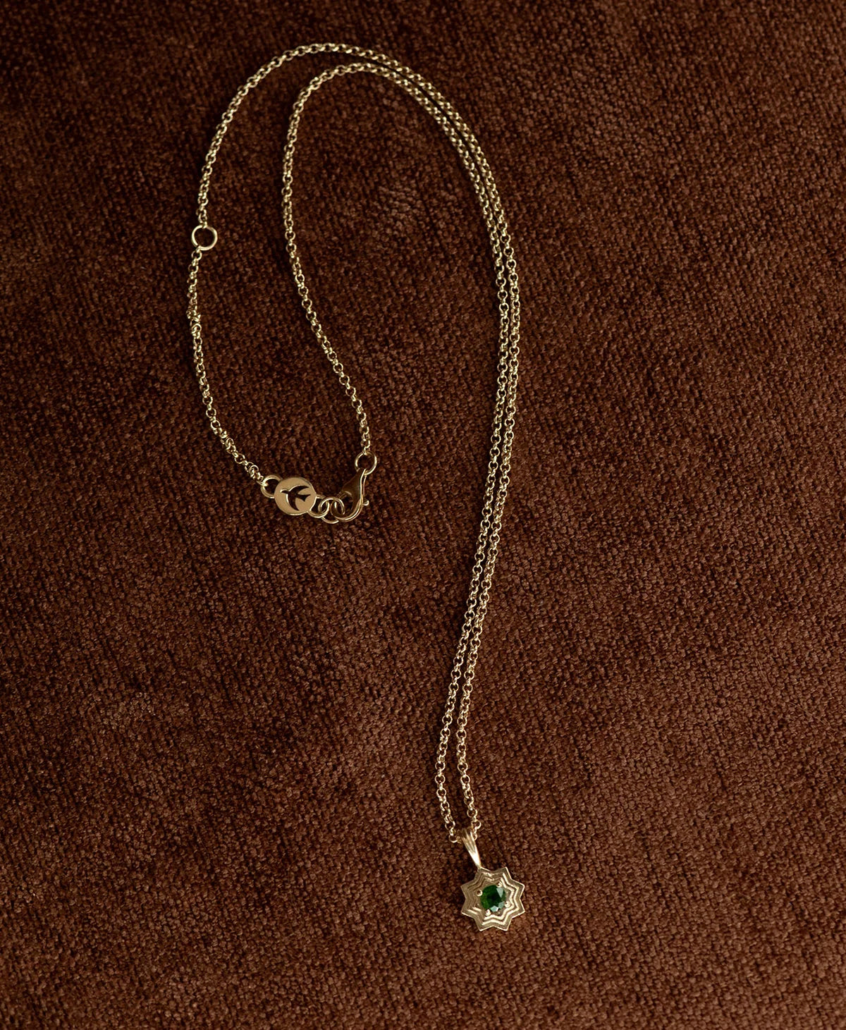 Sitara Necklace | 22k Gold Vermeil | Chrome Diopside