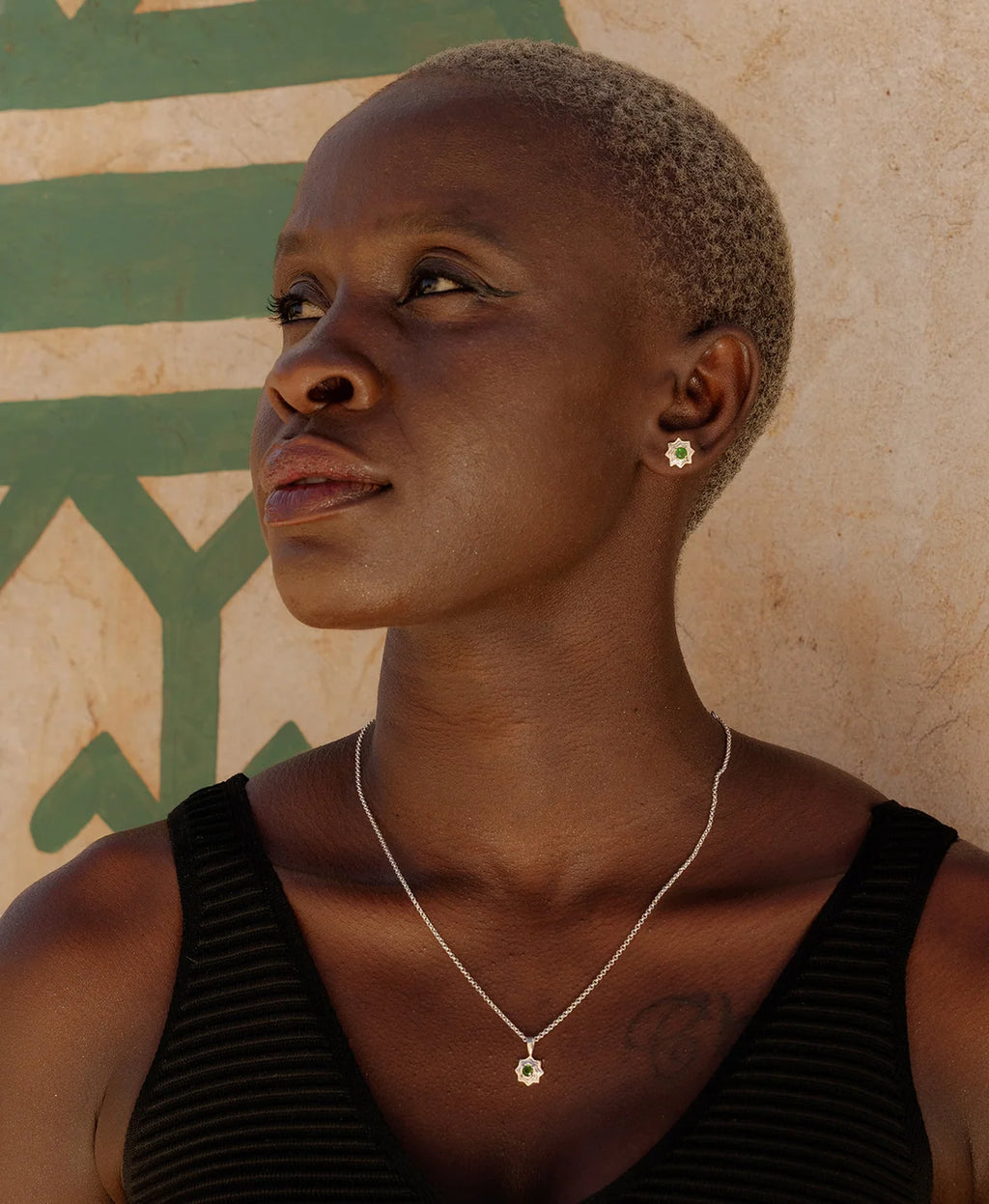 Sitara Necklace | 925 Sterling Silver | Chrome Diopside