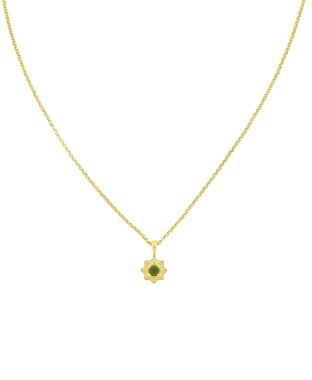 Sitara Necklace | 22k Gold Vermeil | Chrome Diopside
