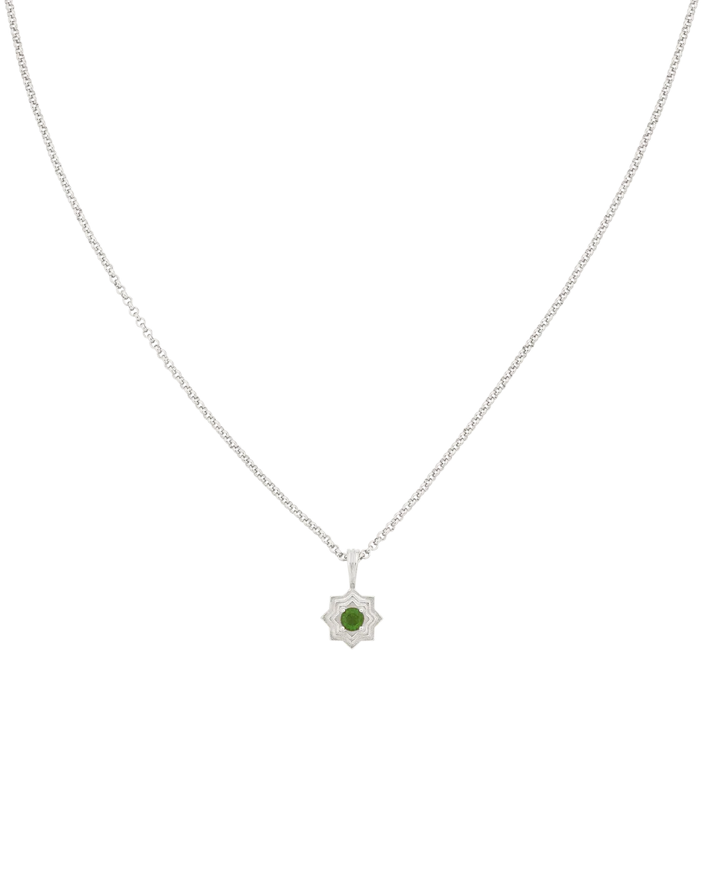Sitara Necklace | 925 Sterling Silver | Chrome Diopside