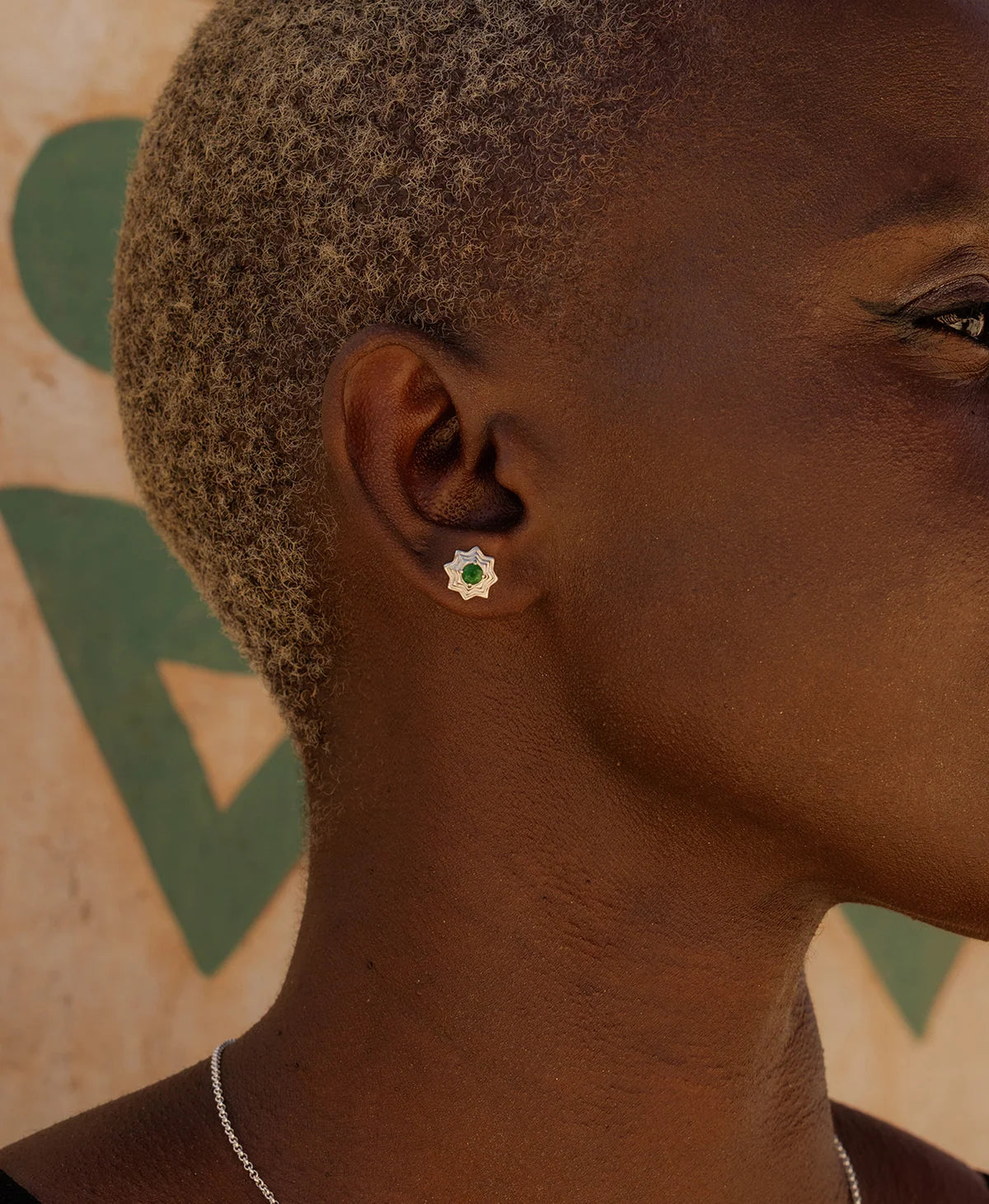 Sitara Stud | 925 Sterling Silver | Chrome Diopside