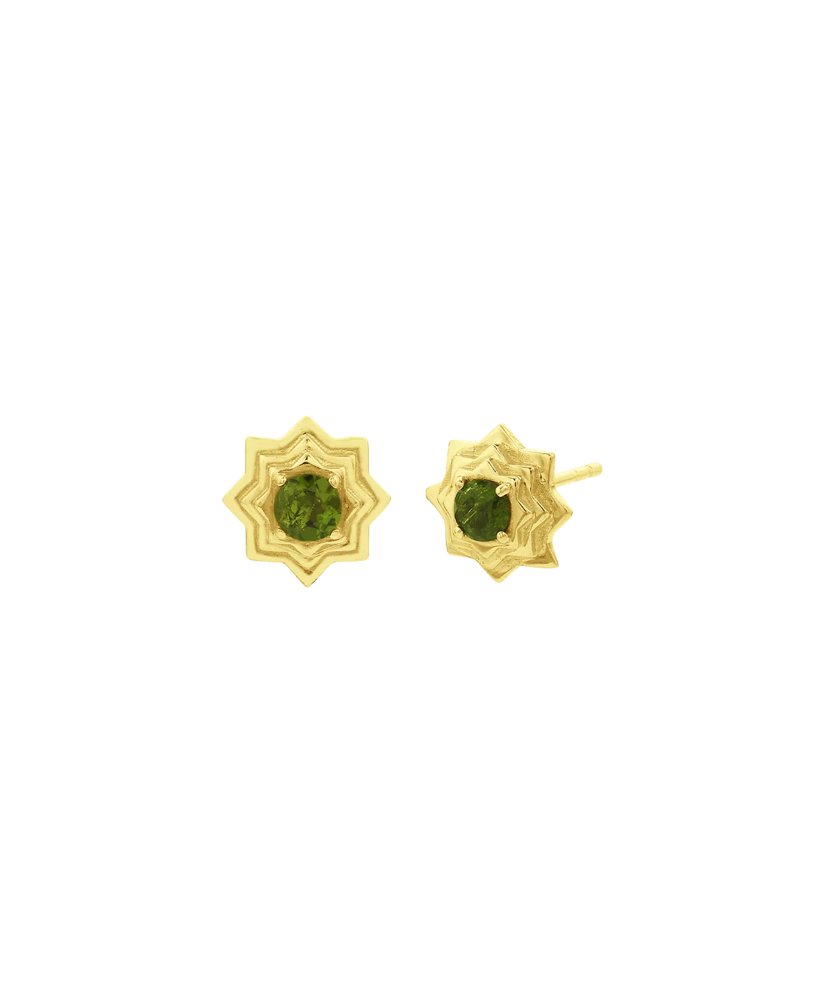 Sitara Stud | 22k Gold Vermeil | Chrome Diopside