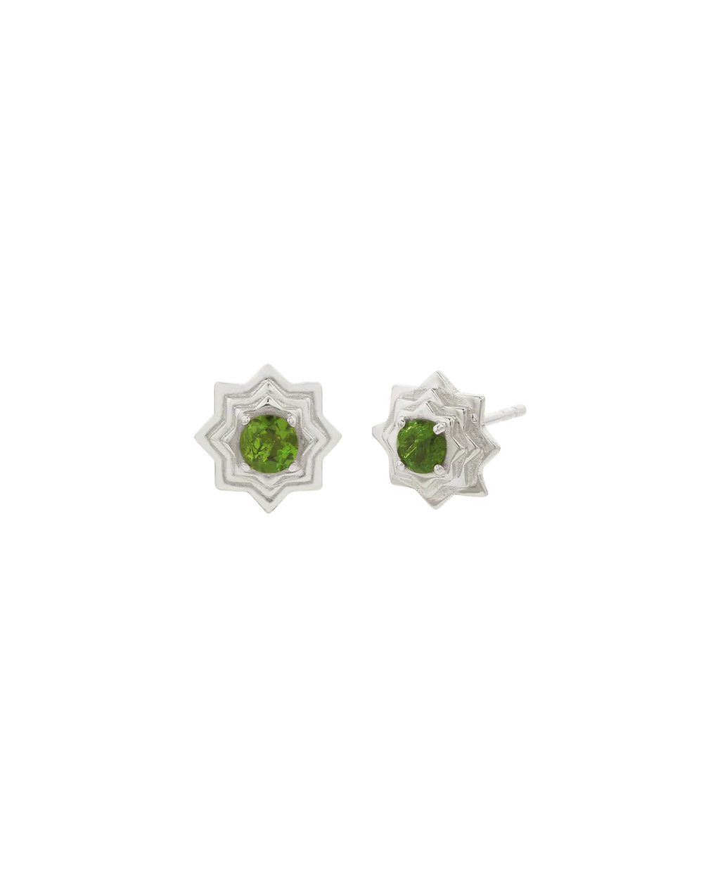 Sitara Stud | 925 Sterling Silver | Chrome Diopside