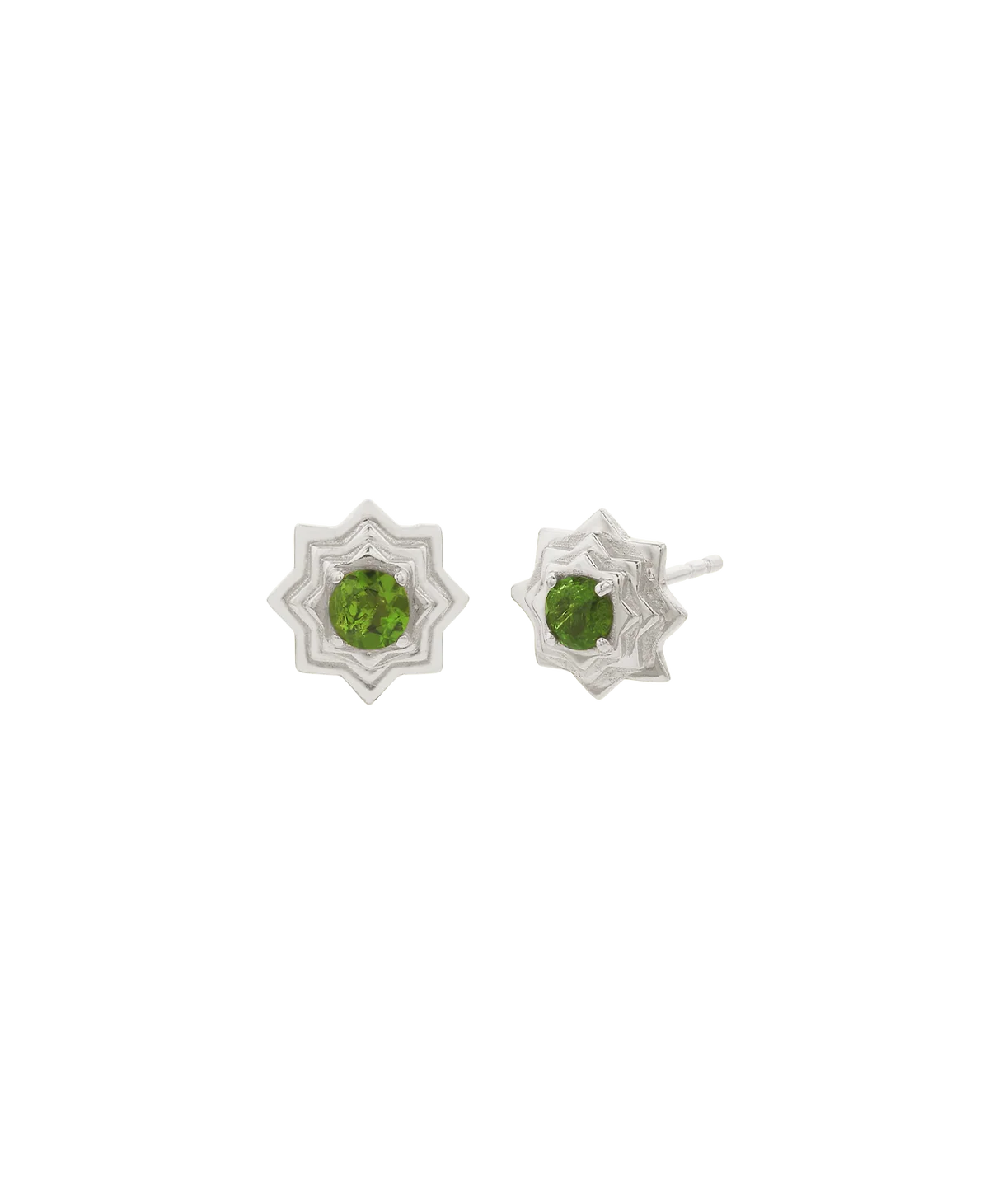 Sitara Stud | 925 Sterling Silver | Chrome Diopside