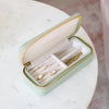 Small Zipped Jewellery Box | Sage Green
