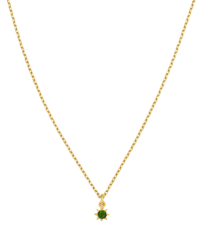 Stella Necklace | 22k Gold Plate | Chrome Diopside