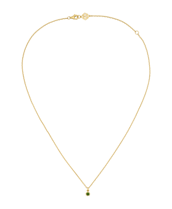 Stella Necklace | 22k Gold Plate | Chrome Diopside
