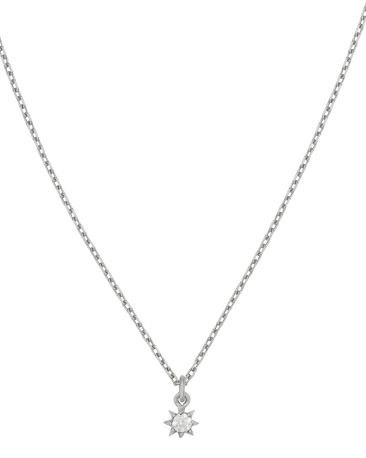 Stella Necklace | Sterling Silver | White Zircon