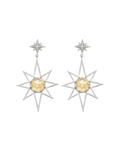 Sunburst Earrings | Sterling Silver & Lemon Quartz