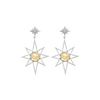 Sunburst Earrings | Sterling Silver & Lemon Quartz