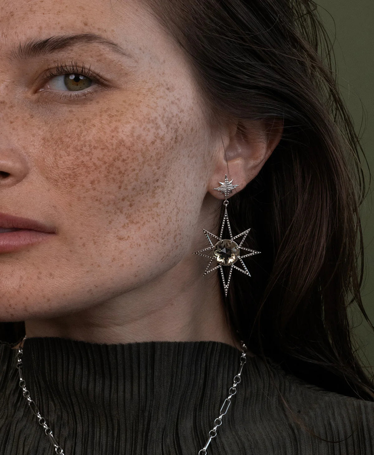 Sunburst Earrings | Sterling Silver & Lemon Quartz