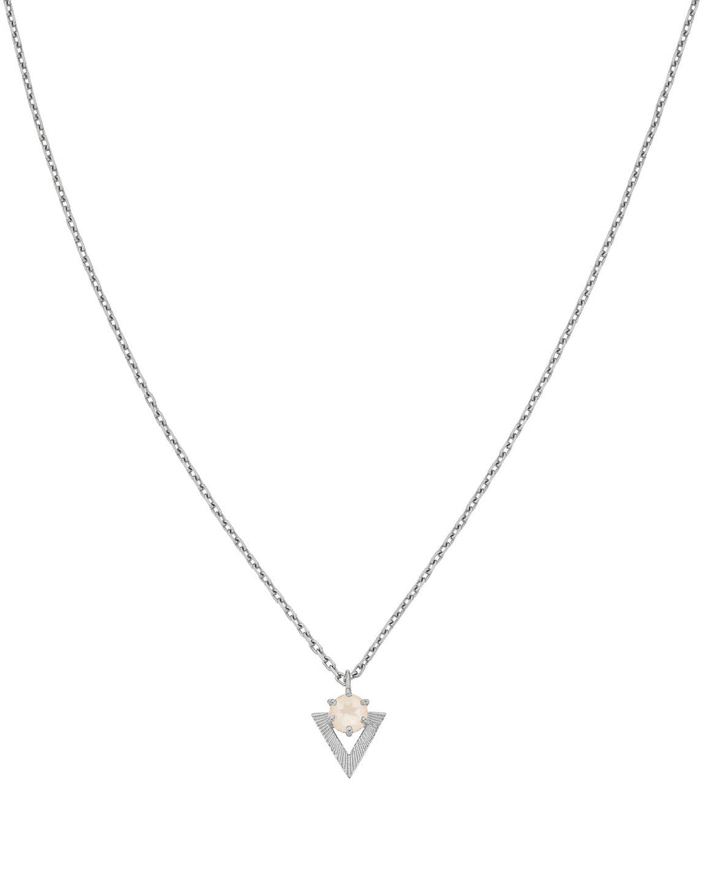 Violet Necklace with Rose Quartz | Sterling Silver