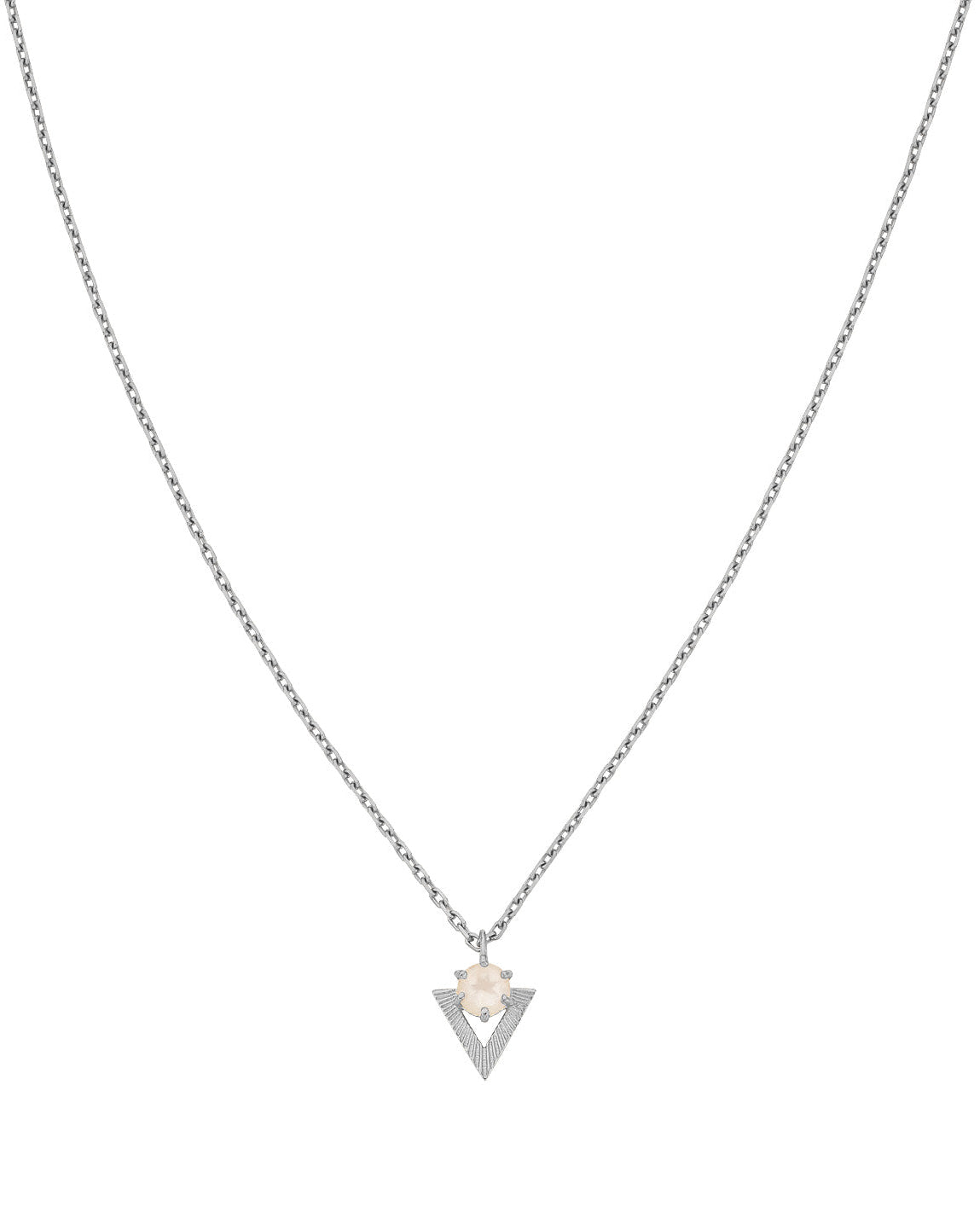 Violet Necklace with Rose Quartz | Sterling Silver