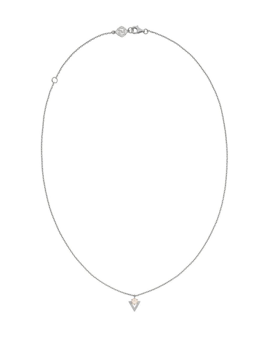 Violet Necklace with Rose Quartz | Sterling Silver