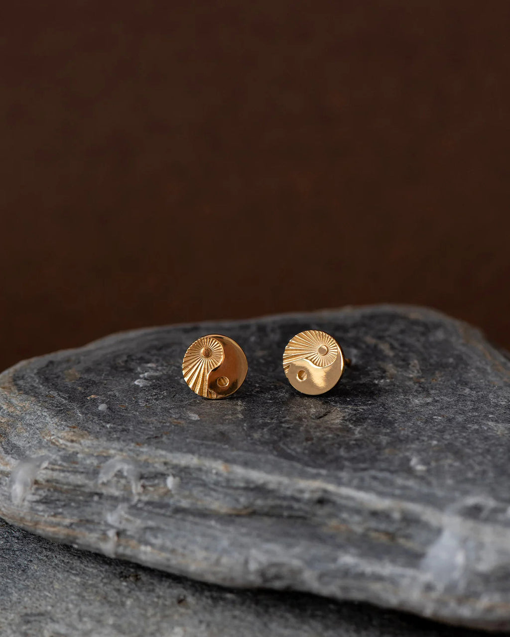 Yin Yang Stud | 22K Gold plate
