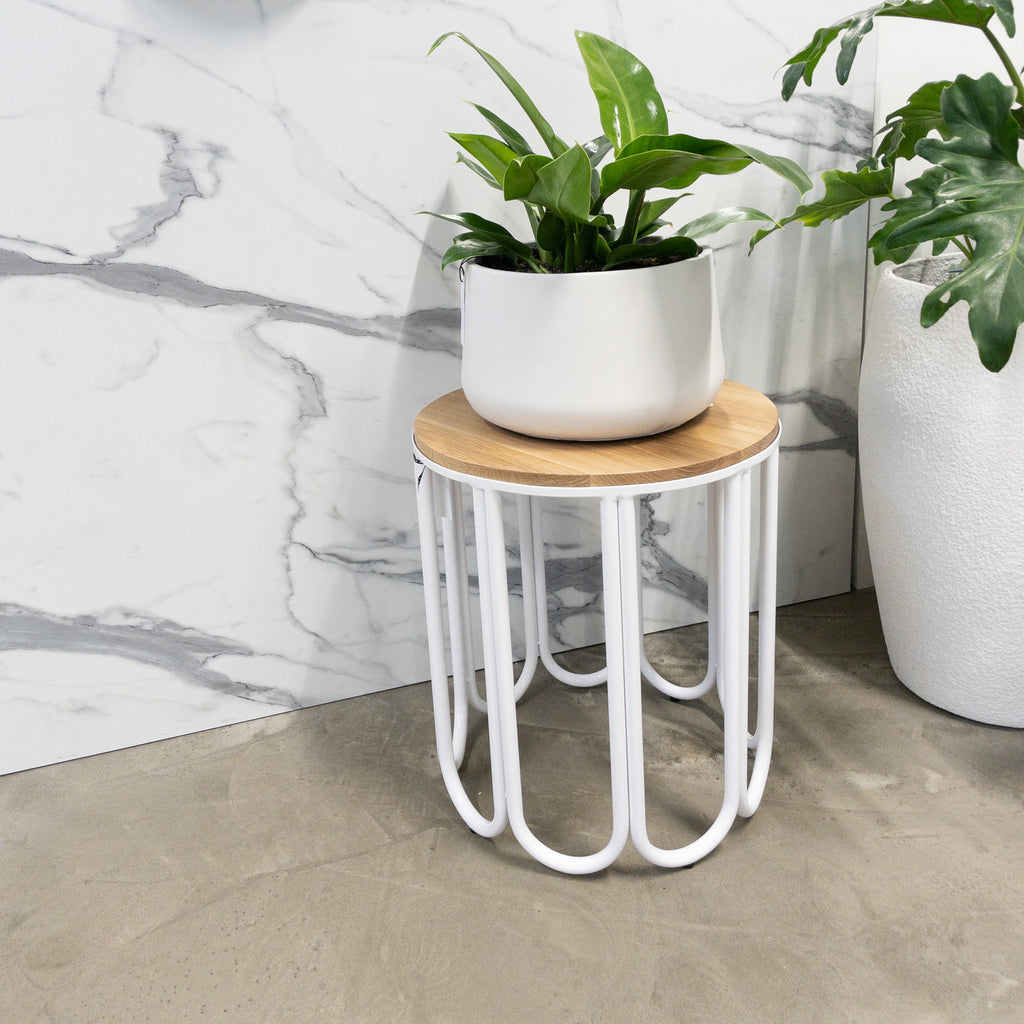 Montalto Oak Side Table | White