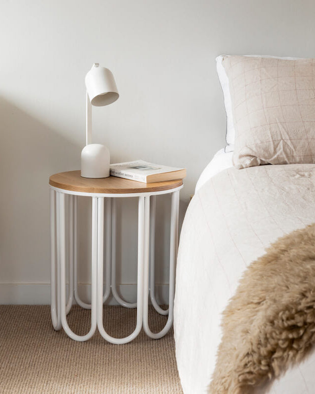 Montalto Oak Side Table | White