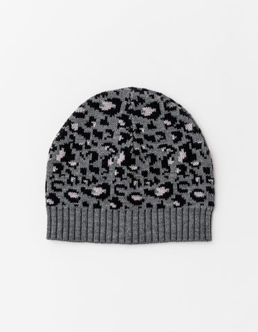 Beanie | Grey Leopard