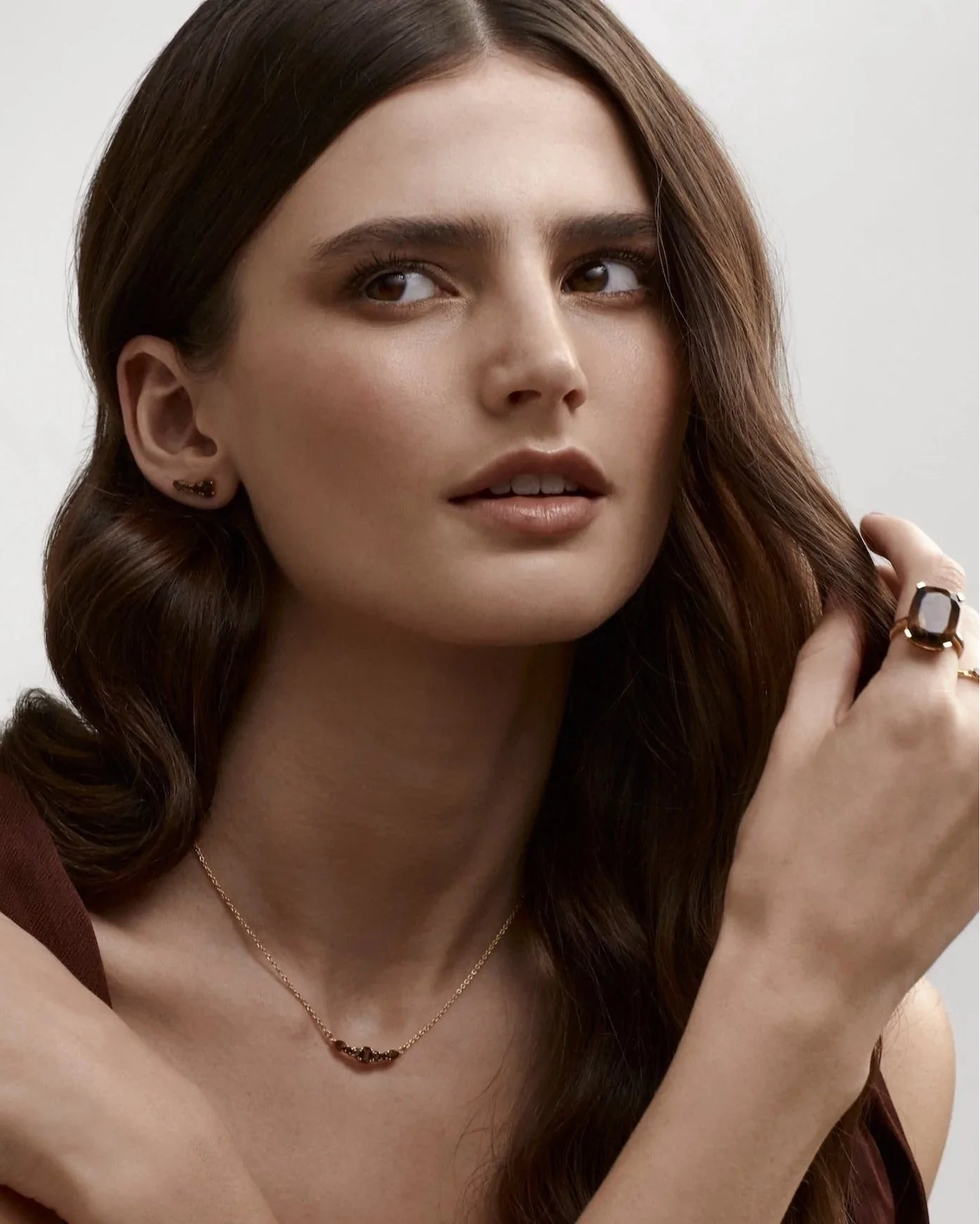 Theia Necklace | Smokey Quartz & Silver