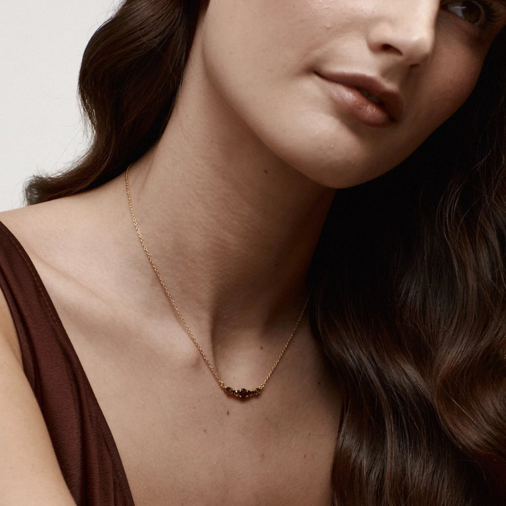 Theia Necklace | Smokey Quartz & Silver