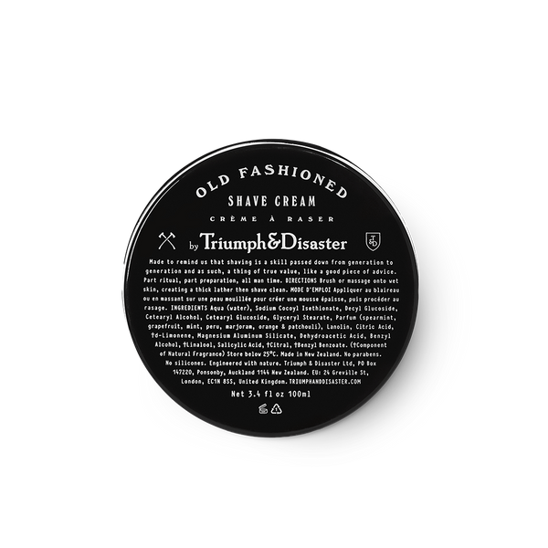 Triumph & Disaster | Old Fashioned Shave Cream | Shop Online at The Birdcage