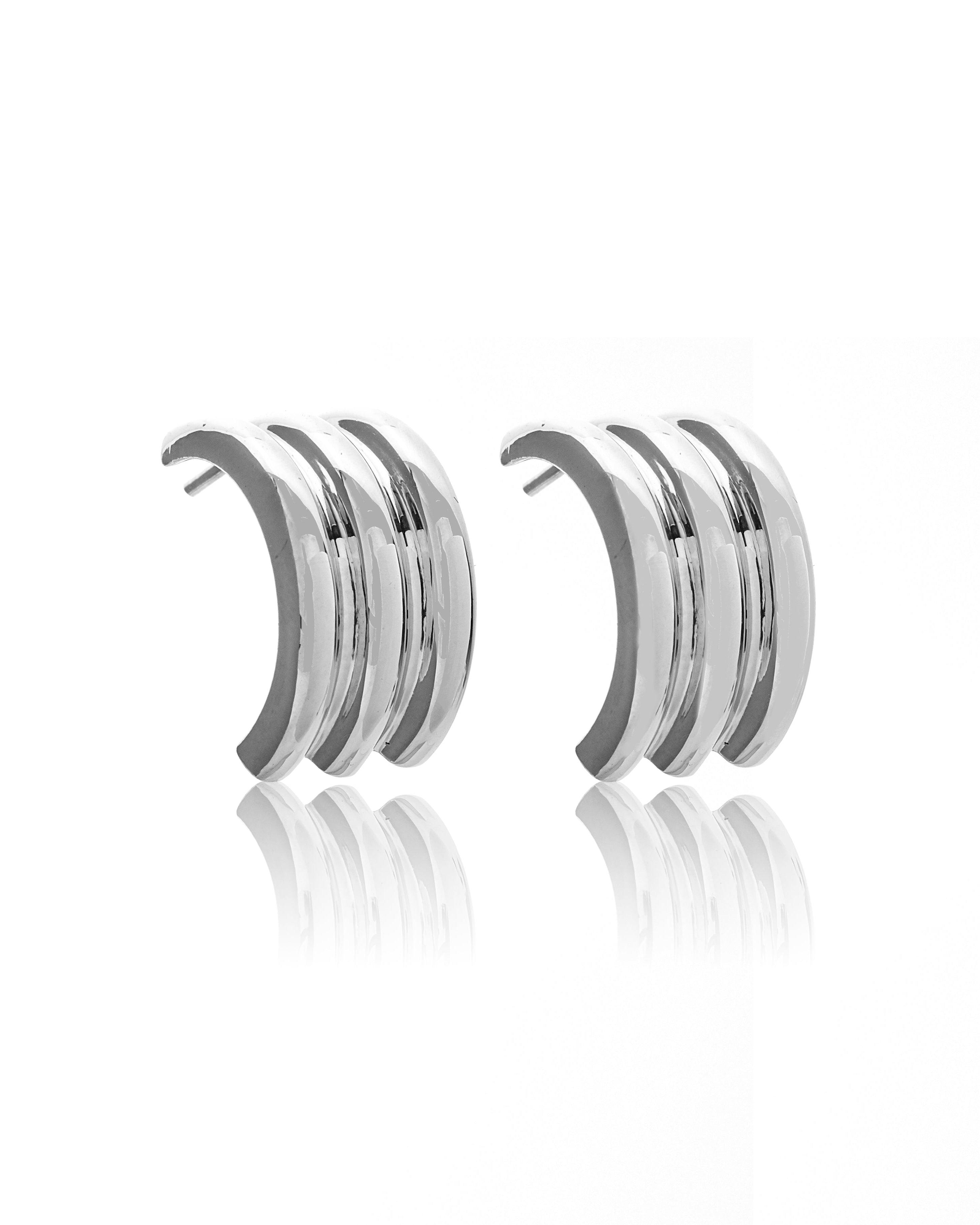 Ella Hoops | Large | Silver