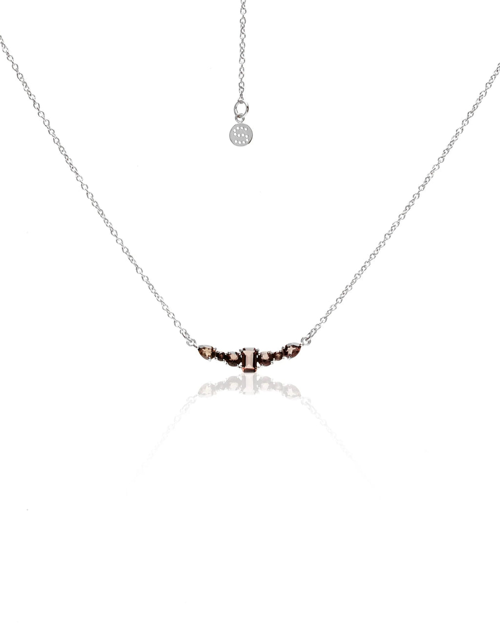 Theia Necklace | Smokey Quartz & Silver
