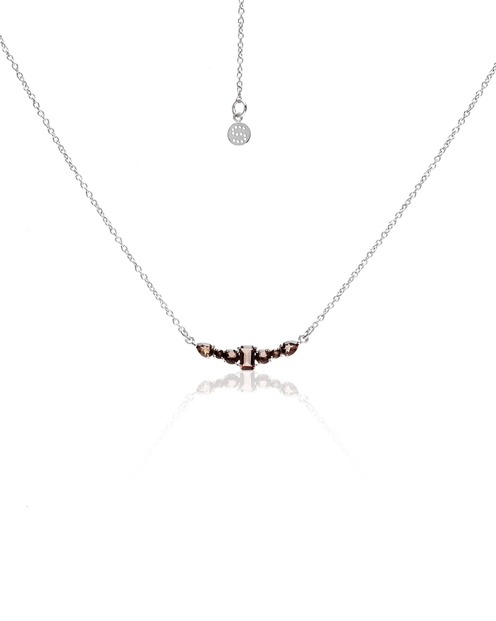Theia Necklace | Smokey Quartz & Silver