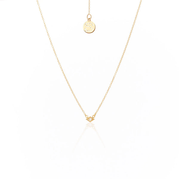 Keepsake Necklace | Gold with Green Peridot