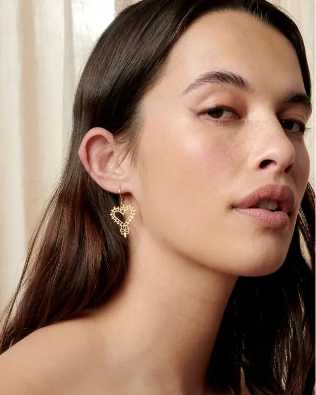 Gypsy Heart Earrings | Gold